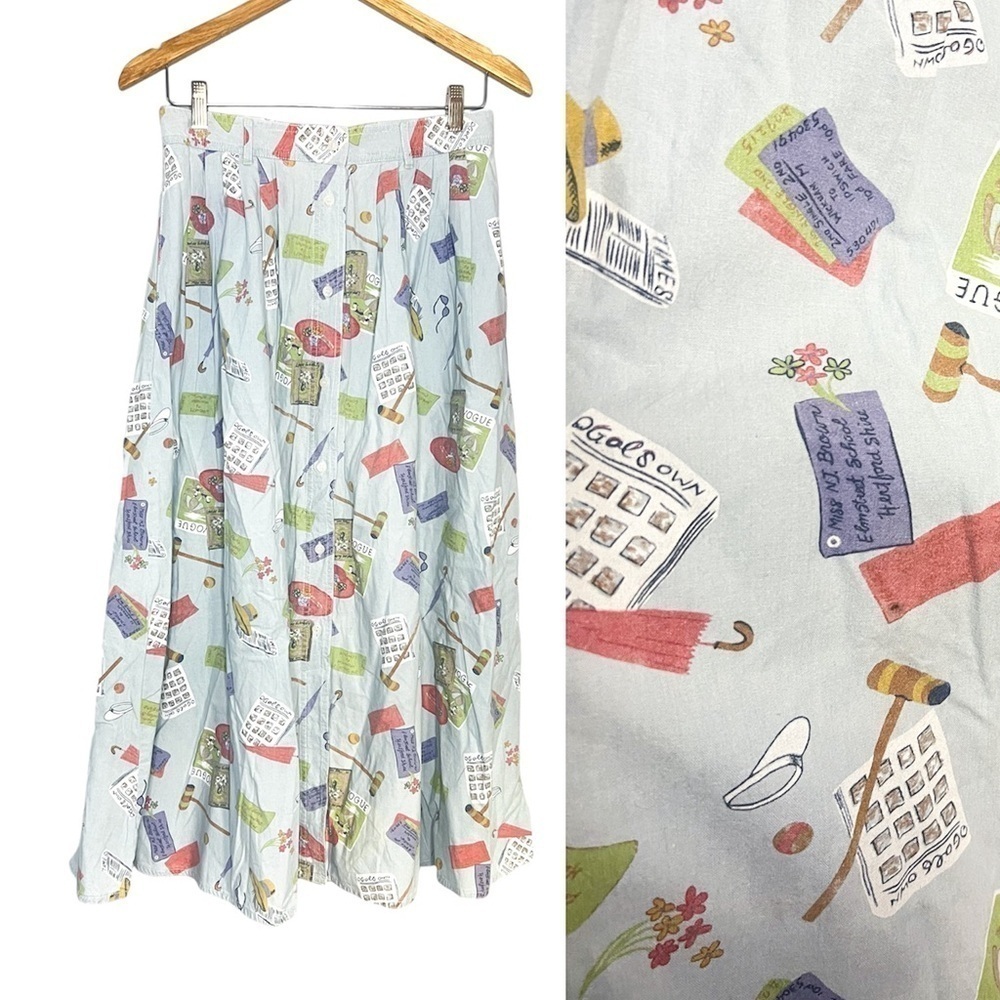 Vintage Dockers French Print High Waisted Novently skirt